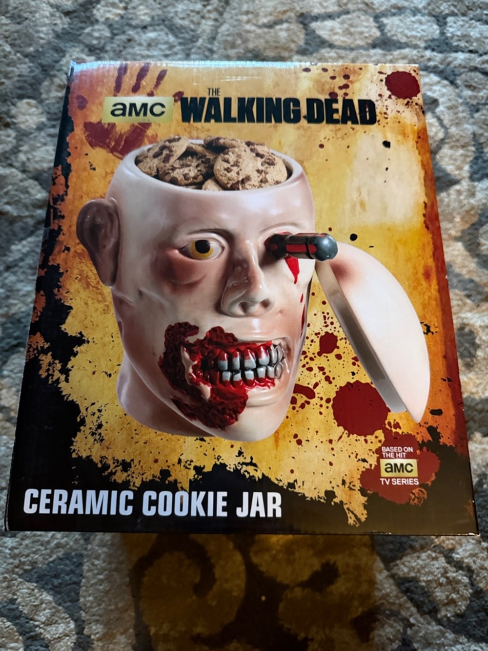 AMC The Walking Dead Zombie Head Ceramic Cookie Jar - Flesh Tone